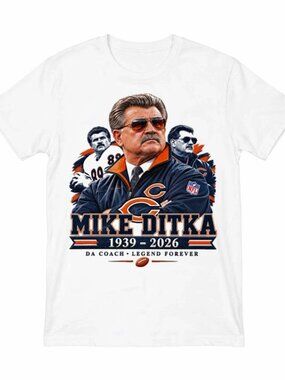 Mike Ditka Da Coach Legend Forever Chicago Bears Memorial T-Shirt